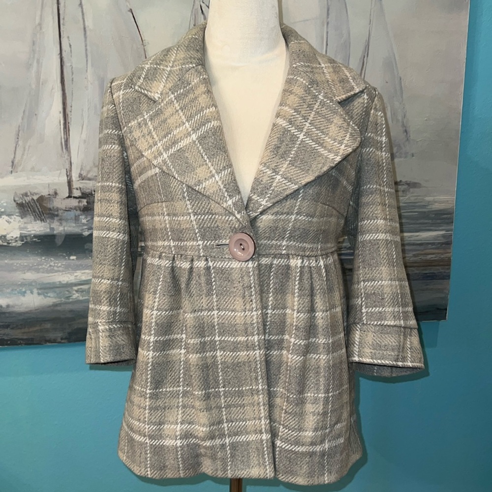 Kensie Wool 3/4 Sleeve Jacket, Sz 6